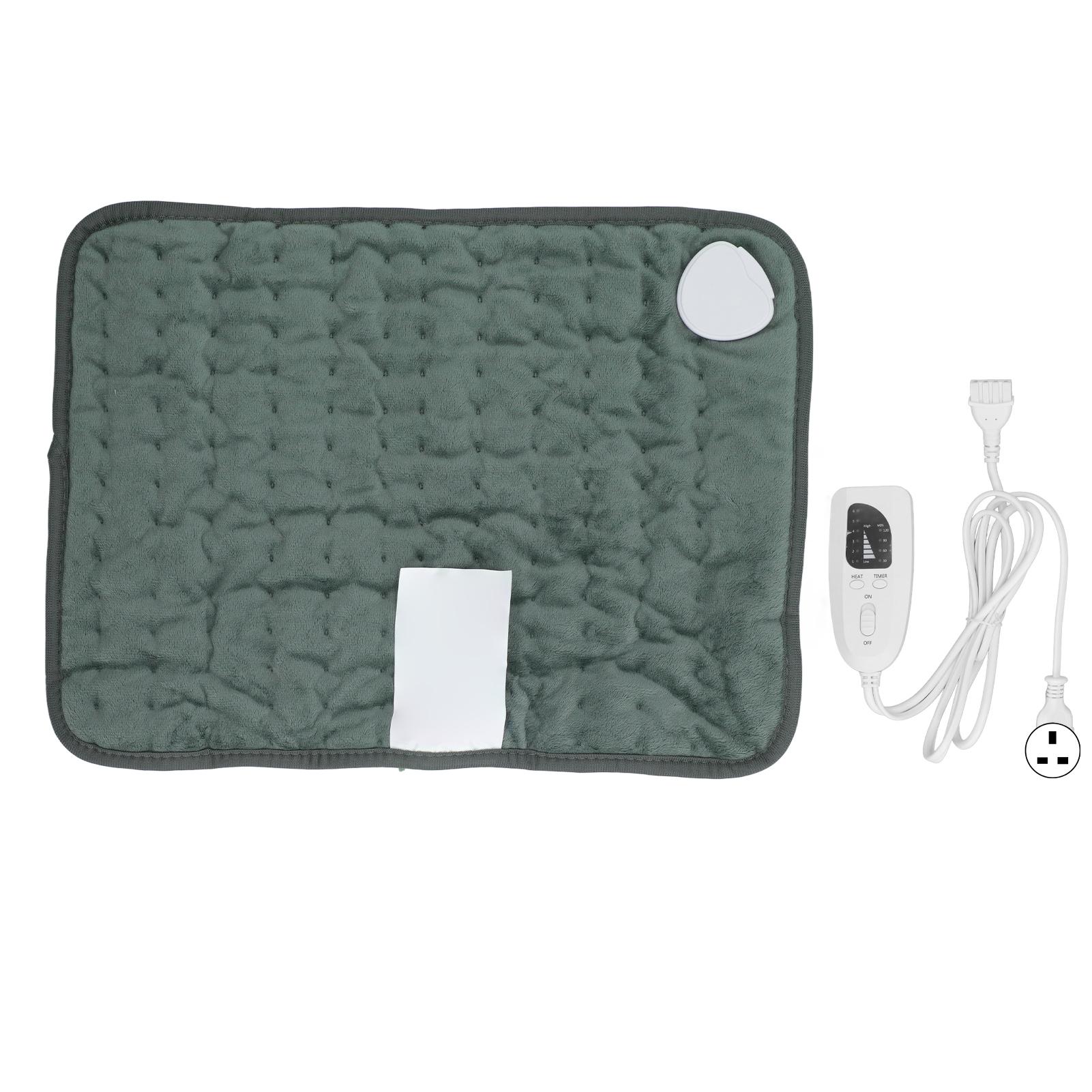 OutsideWorld Electric Heating Pad 6 Level Temperature Adjustment Intelligent Timing Soft Warm Plush Heating Pad US Plug