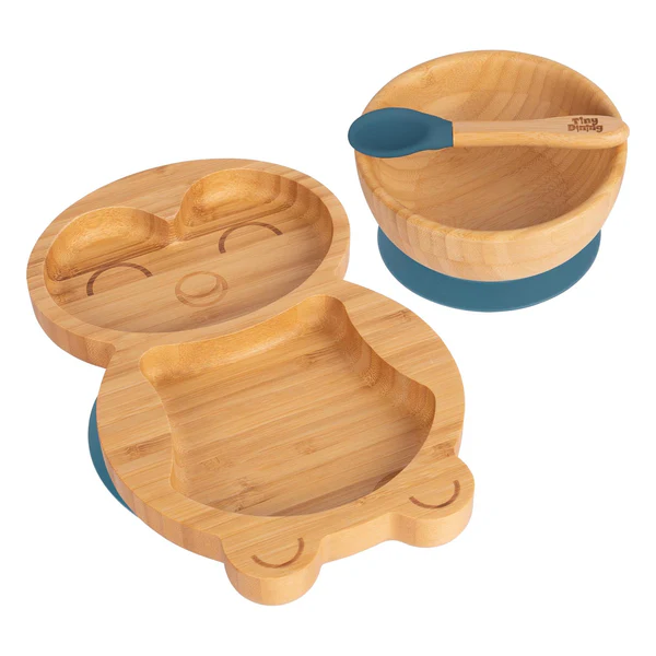 3pc Penguin Bamboo Baby Weaning Set