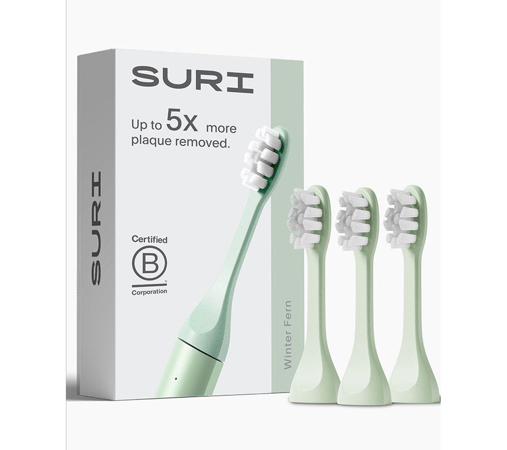 Suri Sonic Replacement Toothbrush Head  Winter Fern, Pack of 3