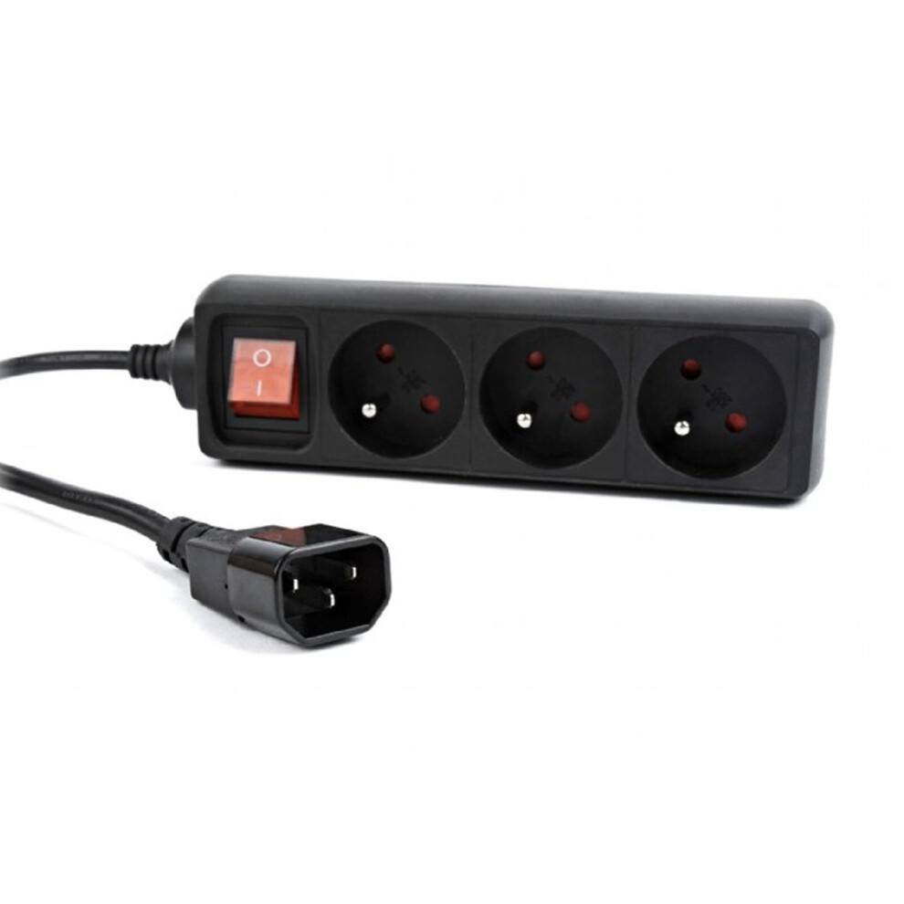 Kenable 3 Gang Type E CEE 7 6 Plug France European Sockets Power Switch & C13