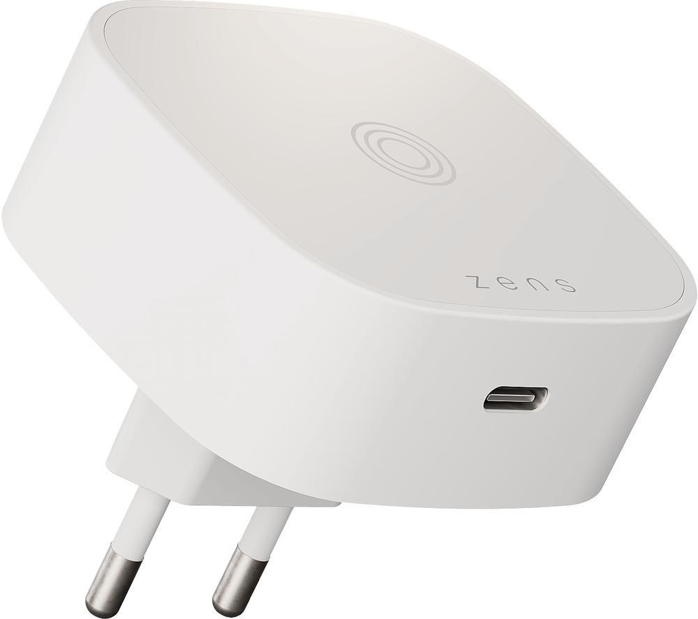 Zens Qi2 Wireless & Usb-c Charging Adapter, White