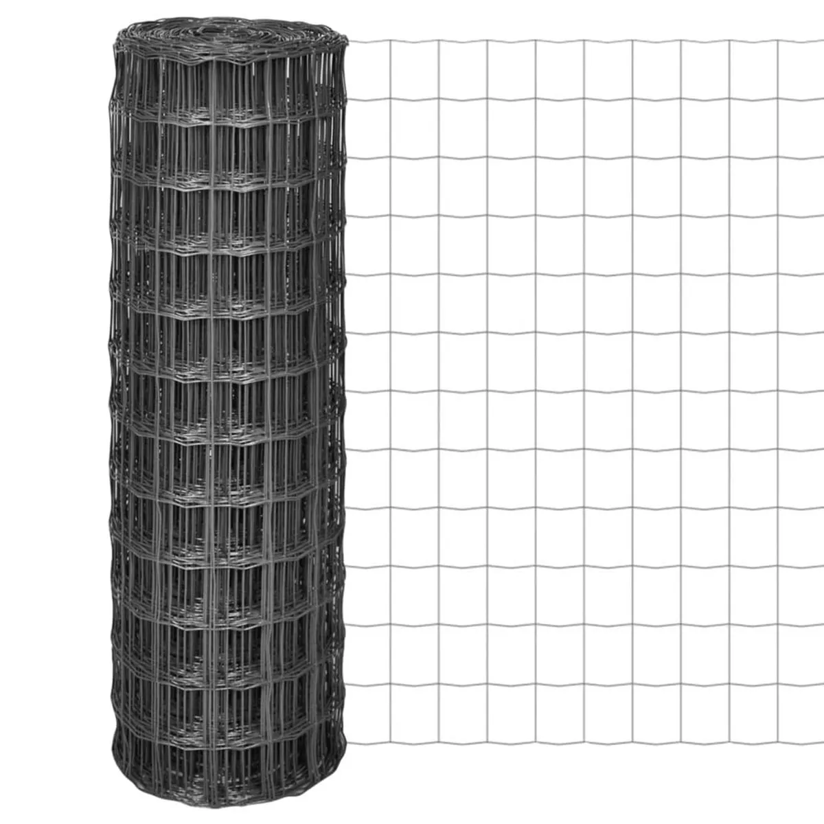 VidaXL Euro Fence Steel 25x1.2 m Grey