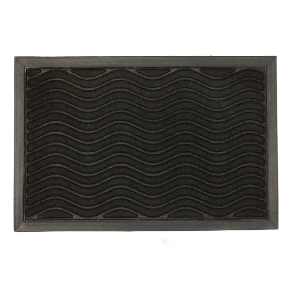 60cm x 40cm Black Waves Heavy Duty Door Mat | By Nicola Spring