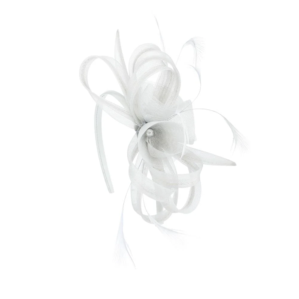 Pavers Feather Fascinator - HARR41007 / 327 589 - Silver