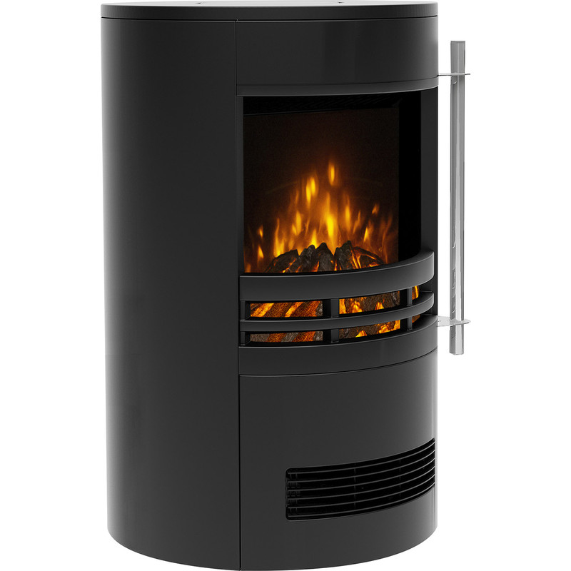 BeModern Tunstall 02757X Log Effect Electric Stove - Black