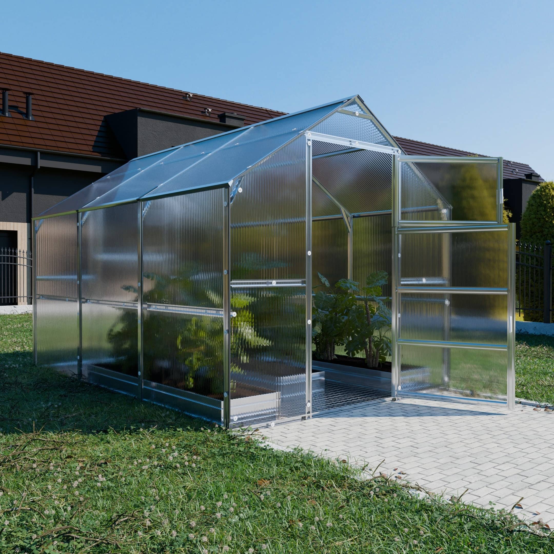 Klasika Greenhouses Certified Greenhouse Klasika Bernard 2,35 X 3 M (7,05 M²), 4 mm Polycarbonate Cover