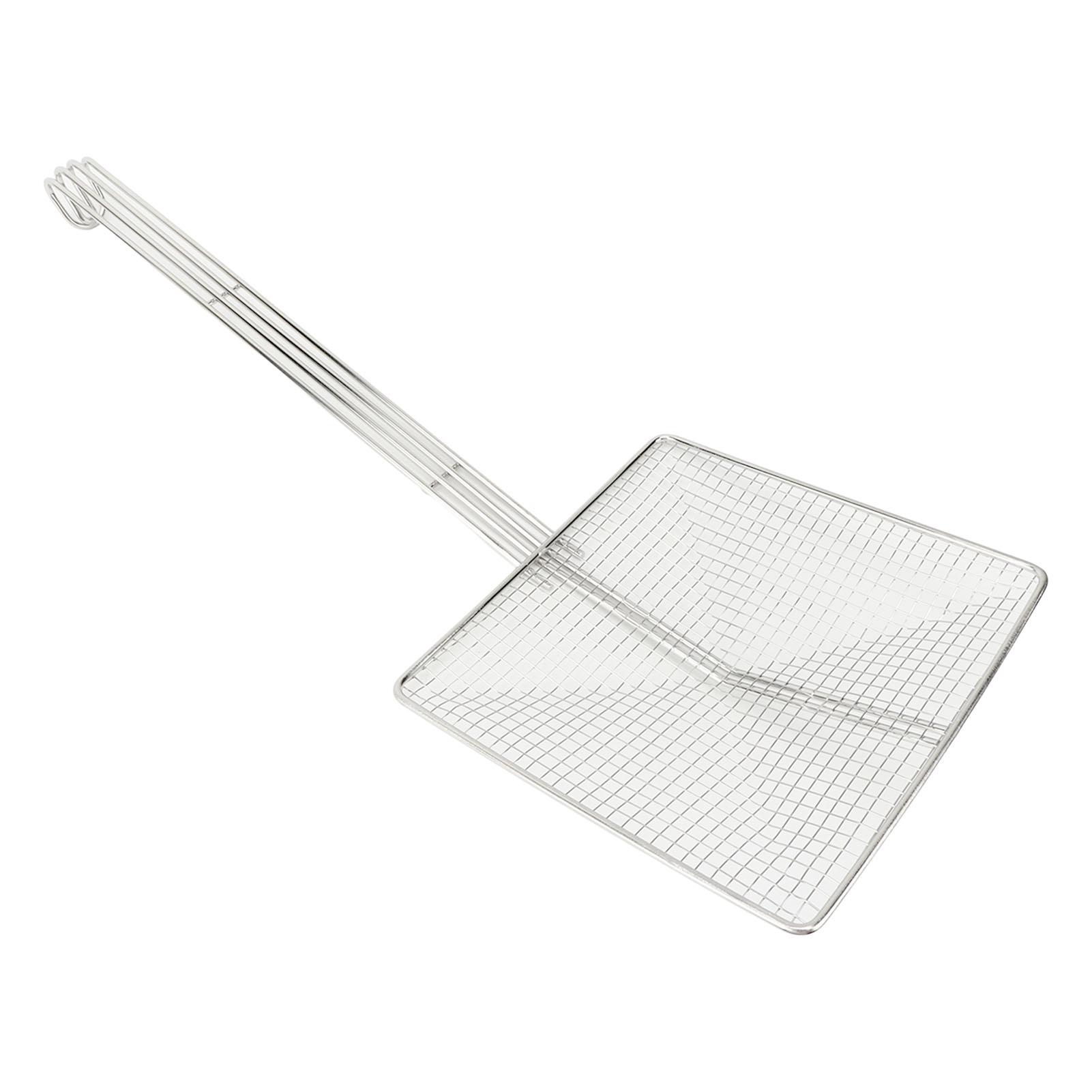 TOMTOP JMS Stainless Steel Square Strainer Skimmer Ladle for Cooking Frying Kitchen Gadgets Mesh Strainer Coarse Mesh