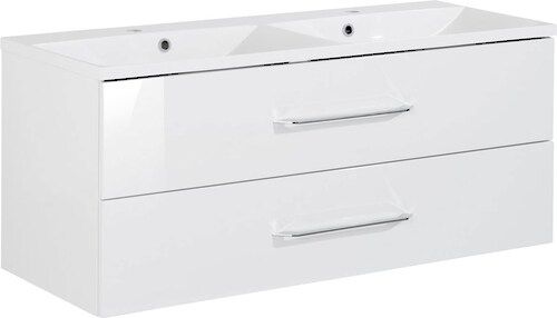 Fackelmann B.Clever 1200mm Wall Hung Double Vanity Unit white