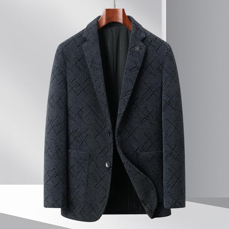 CHIC STUDIO Autumn and Winter New Chenel Jacquard Men's Casual Suits Korean Style Slim Suits Trendy Single Suits 2XL