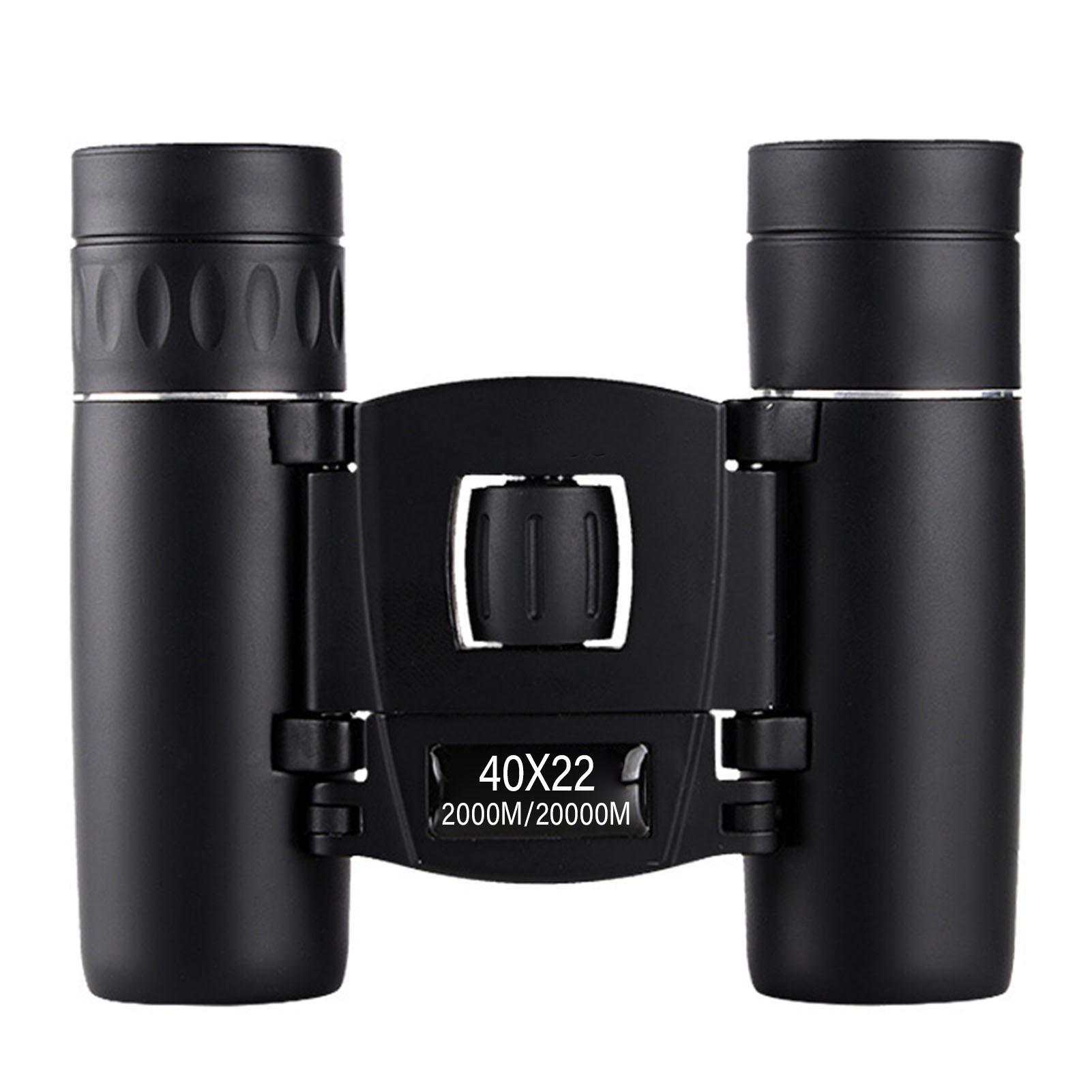 Koogeelife 40x22 Compact Small Binoculars HD Powerful Binoculars Black Binoculars for Bird Watching Camping
