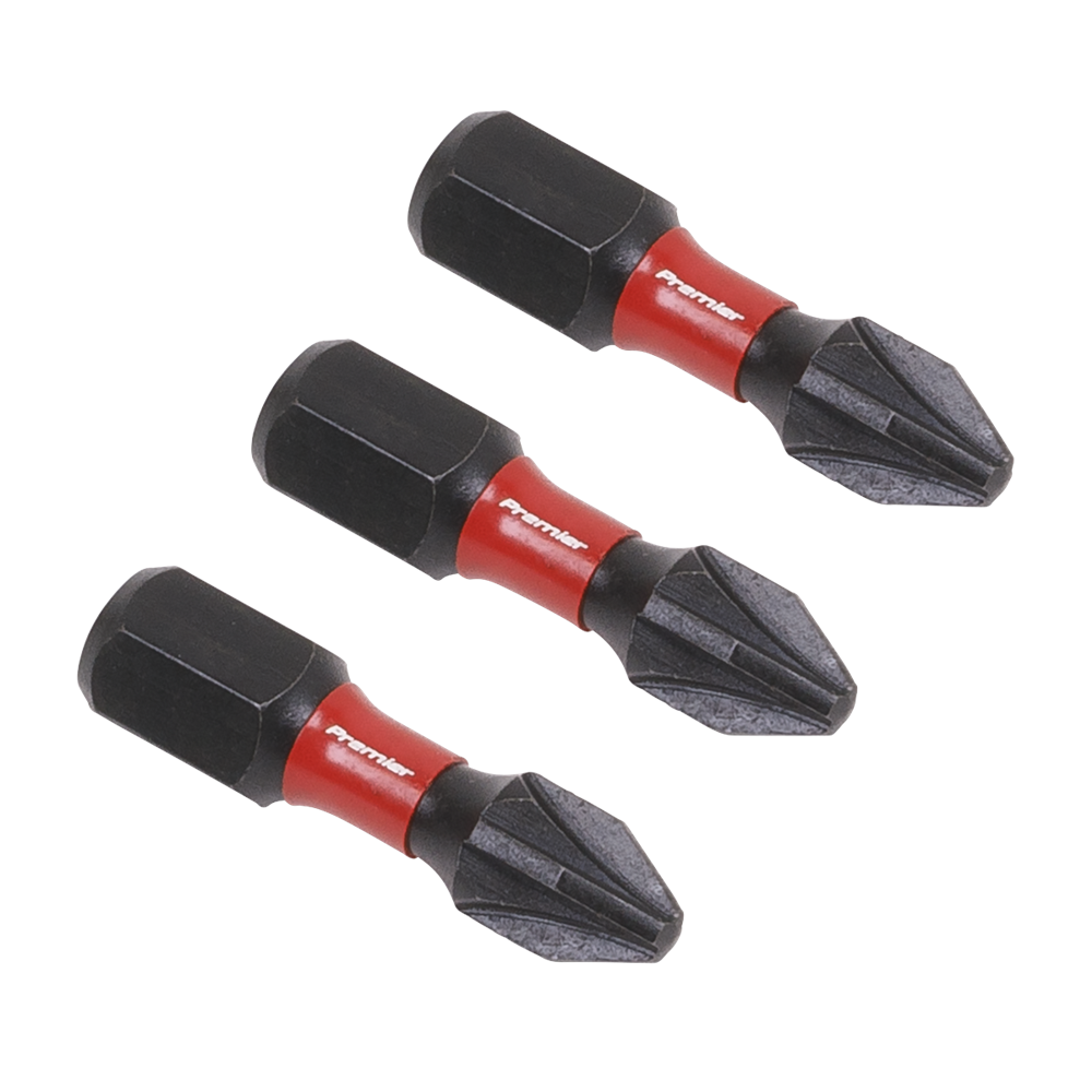 Sealey Pozi #2 Impact Power Tool Bits 25mm - 3 Piece