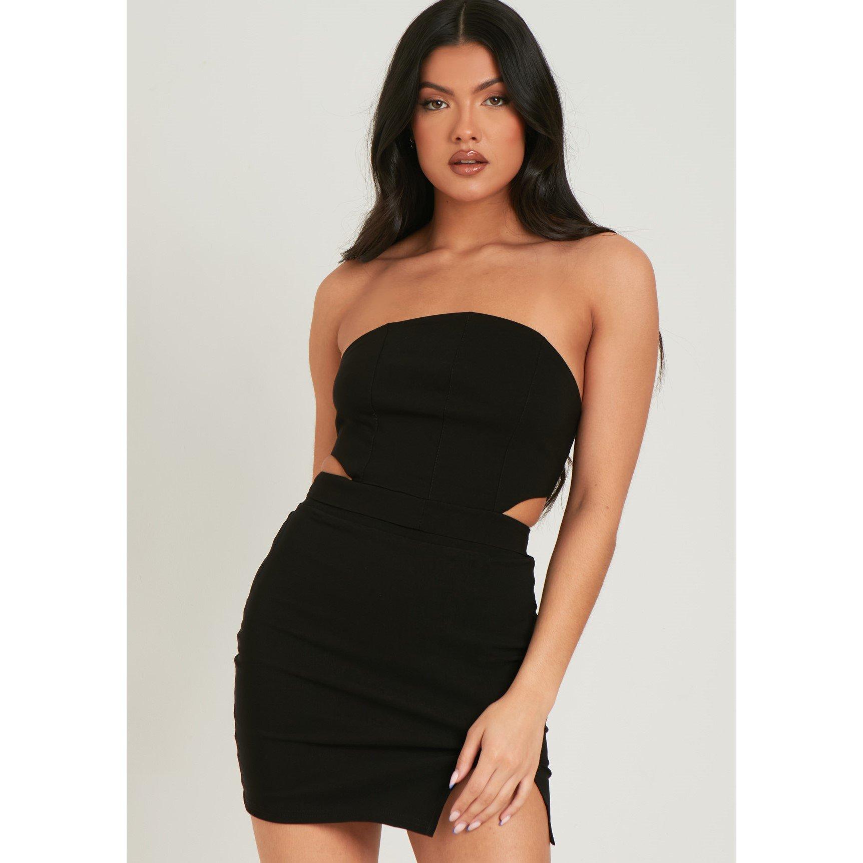 Missy Empire Bandeau Tie Back Woven Corset Top