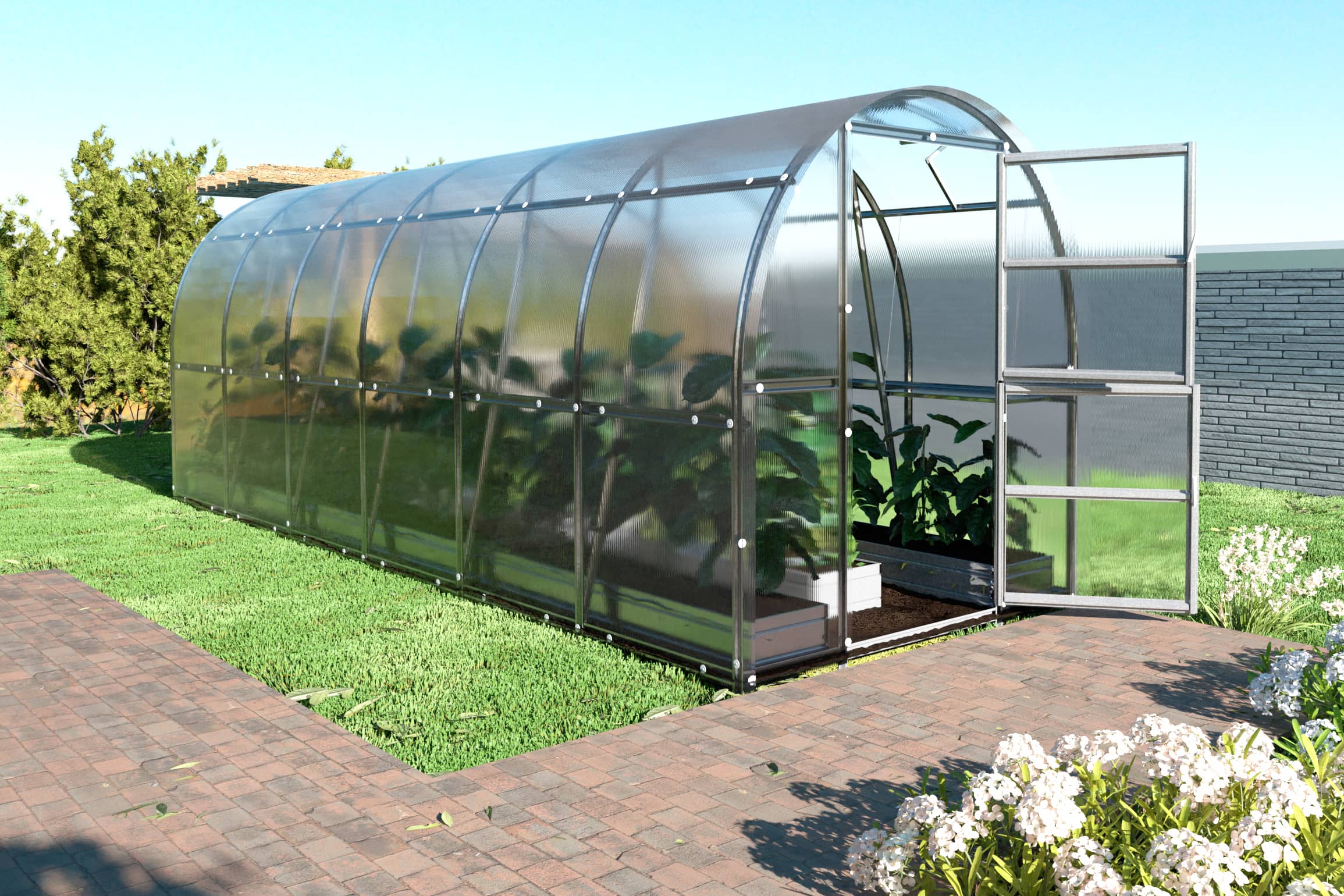 KLASIKA Green Houses Klasika Greenhouses Certified Greenhouse Klasika Slim 2 X 6 M (12 M²) , 6 mm Polycarbonate Cover