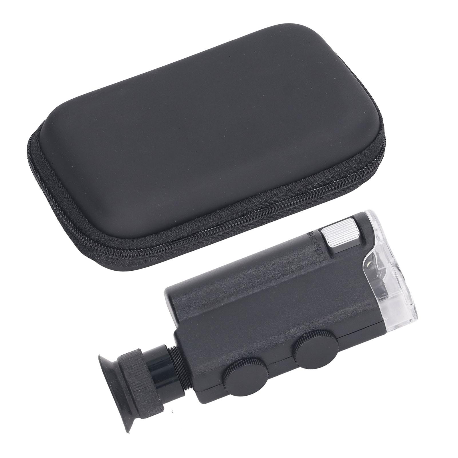 Vestidos Portable Microscope 200x to 240x Optical Zoom Handheld Pocket Mini Microscope with UV Light for