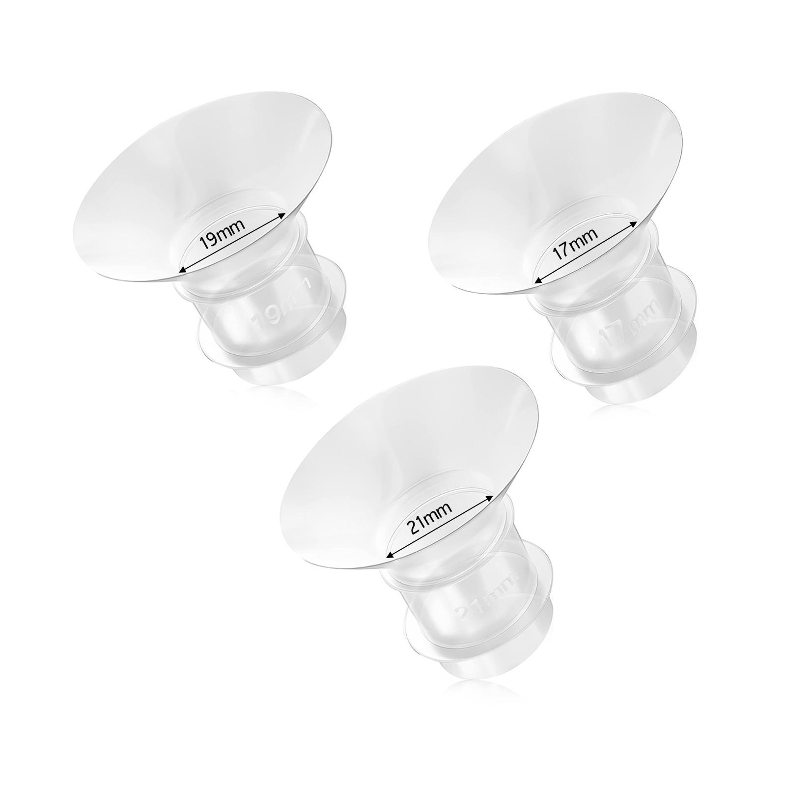ZEBLAZE Breast Milk Pump Flange Inserts Breast Converter Practical Breast Pump Replacement 21mm 19mm