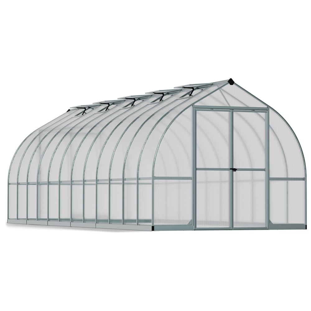 Palram Canopia Bella Silver Polycarbonate Greenhouse 8 x 24ft