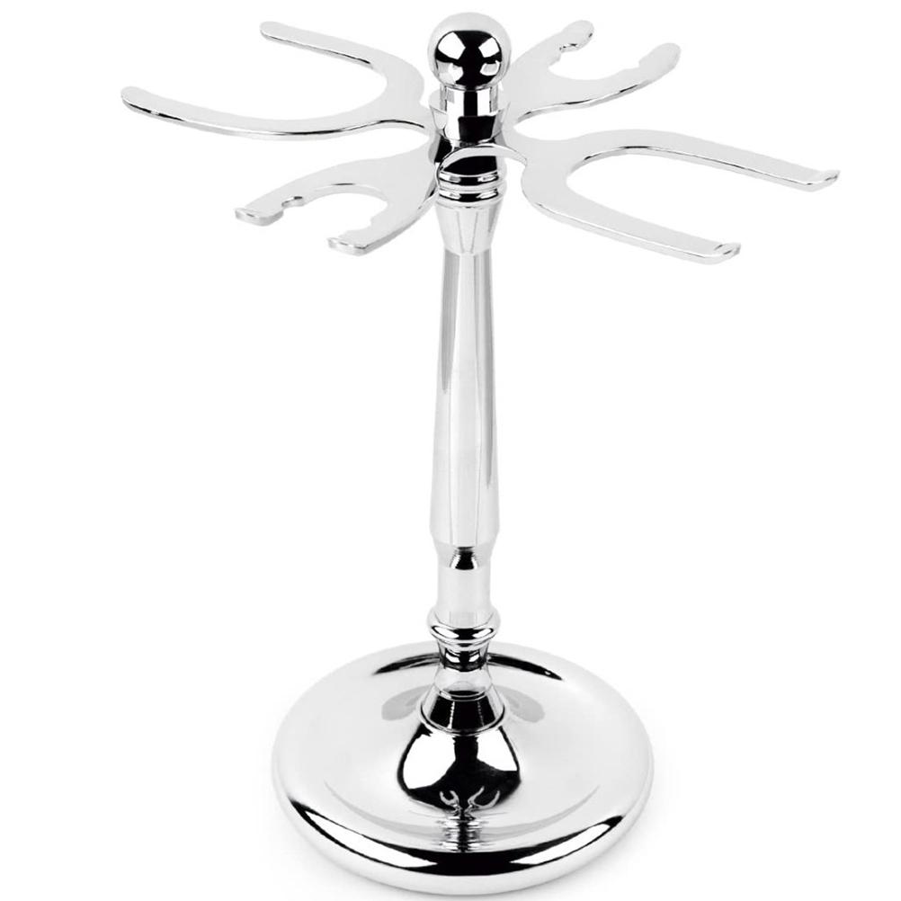 COSYHOME 4 Prong Razor and Brush Stand Shaving Brush Holder Stand Tool Shaving Accessories