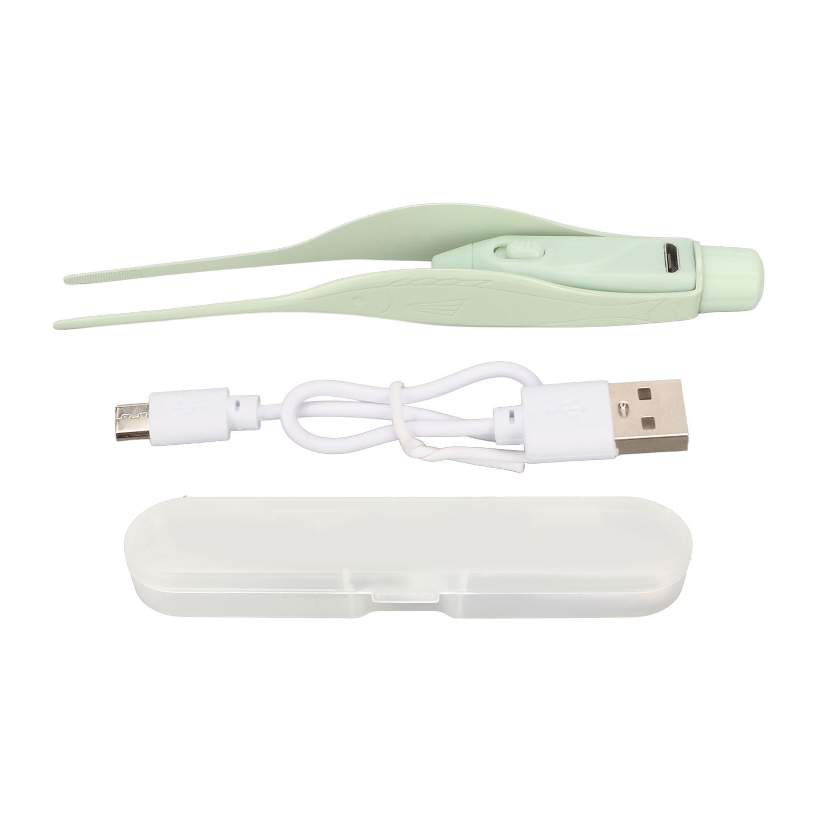 Koogeelife LED Ear Wax Cleaner USB Rechargeable Portable Soft Light Earpick Cleaner for for Kids Mint Green