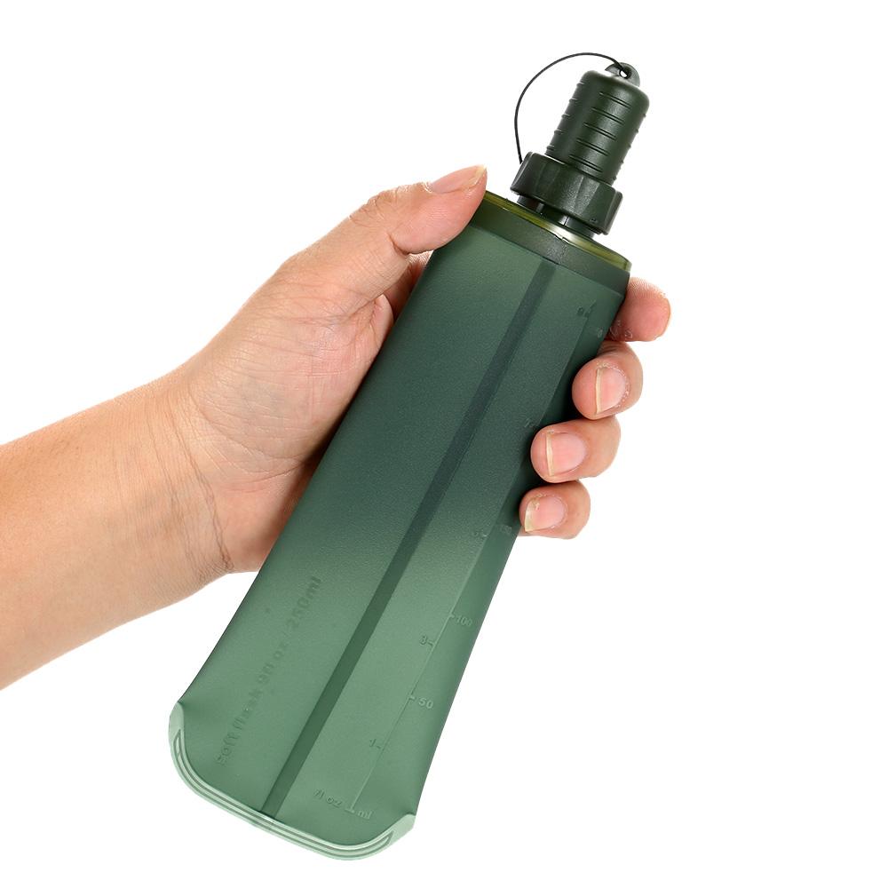 Fashion Bag01 Water Bottle TPU Folding Soft Flask Sport Water Bottle Water Bag Collapsible Drink Water Bottle Water Bag Running Camping Hiking 500ML