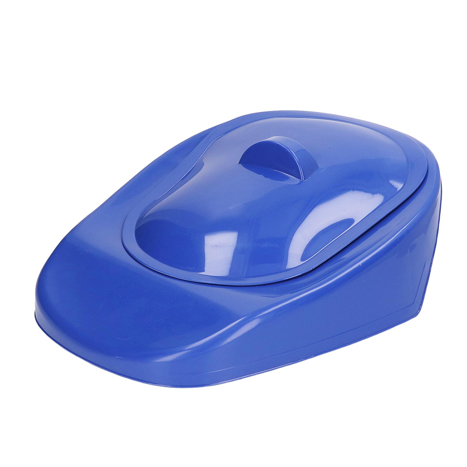 TOOARTS PP Bedpan Household Portable Smooth Elderly Patient Bed Pan with Lid Handle for Pregnant Woman Dark dark blue