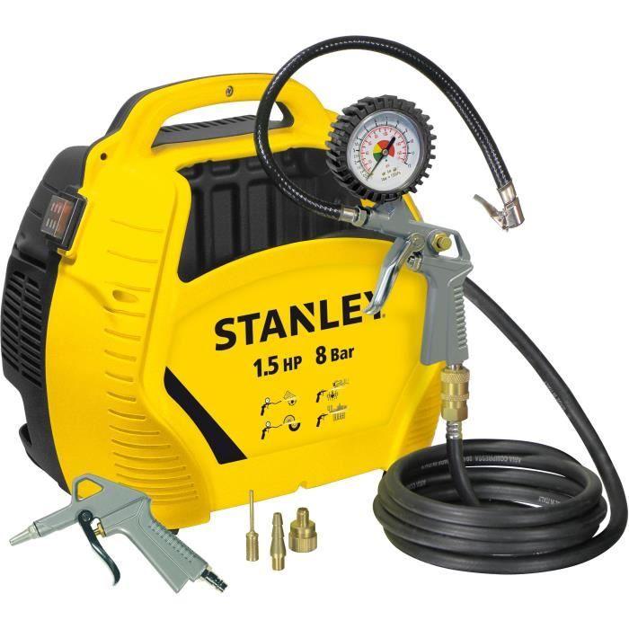 Stanley Compressore compatto 1100W portatile 1,5HP + kit gonfiaggio 90STN595