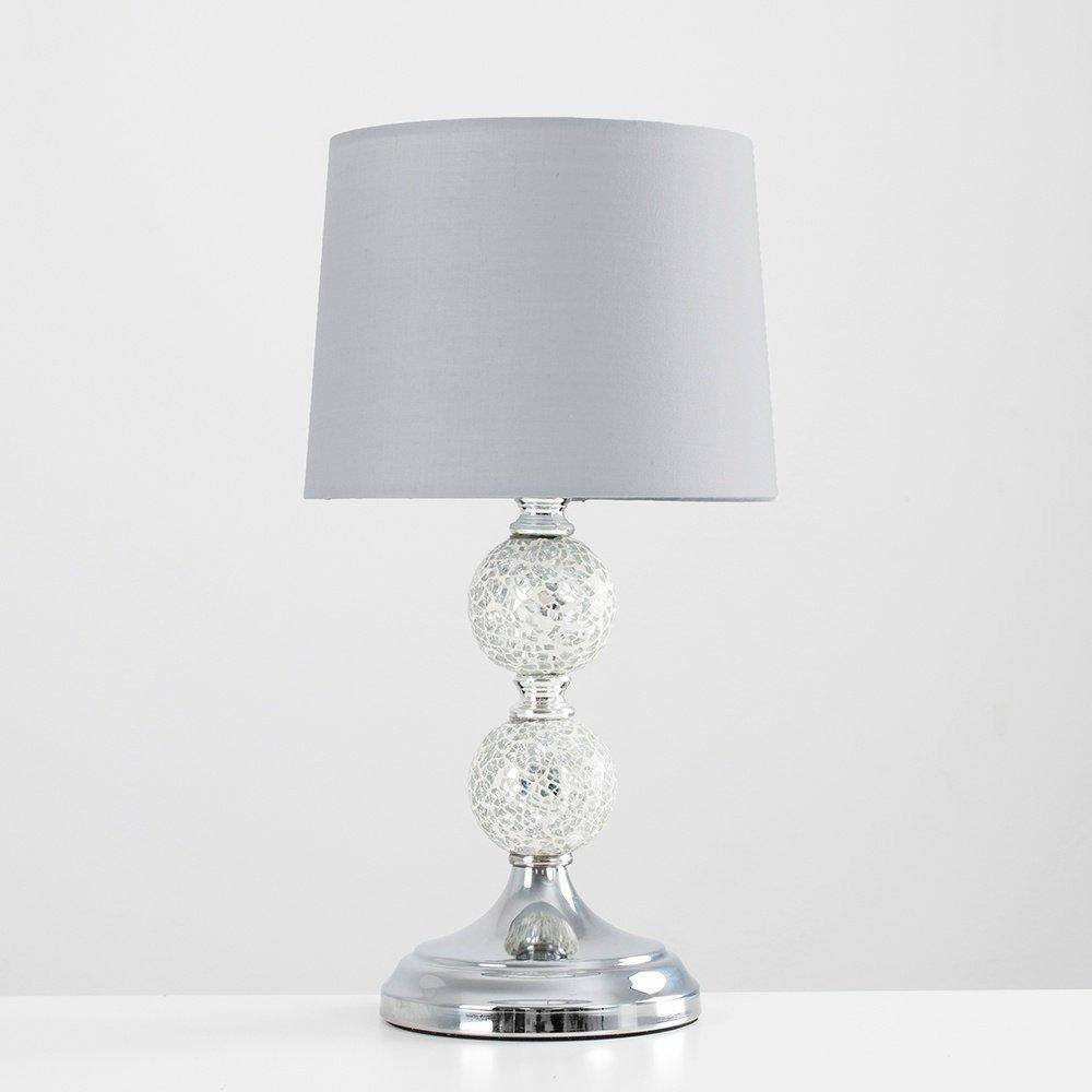 ValueLights Harmony Pair of Grey Table Lamps
