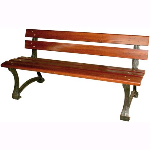 Nessuno Panchina in ghisa con doghe in legno L150xP58xh72cm arredo giardino esterno