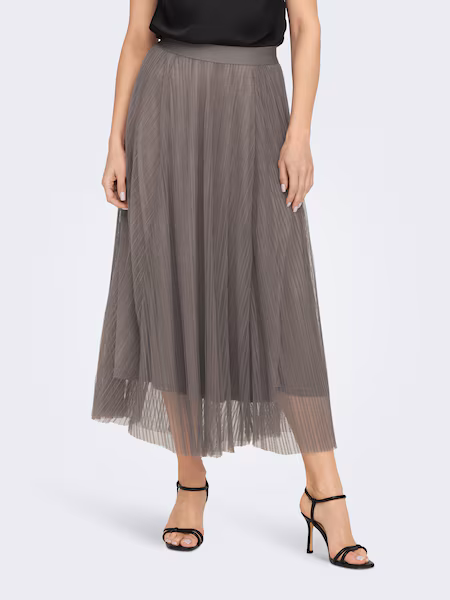 Only Mesh Maxi Skirt Women Brown