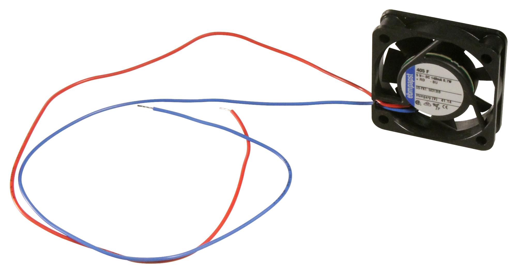 EBM-PAPST 400 F Series Axial Fan, 24 V dc, DC Operation, 8m³/h, 800mW, 40 x 40 x 10mm