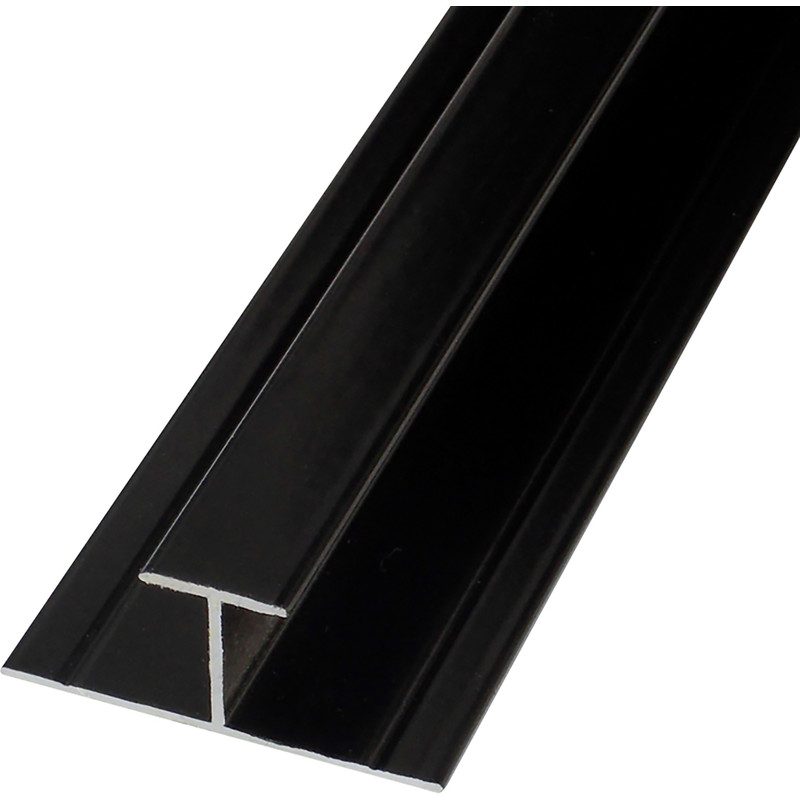 Mermaid Laminate Shower Wall Panel Trims H Joint in Black