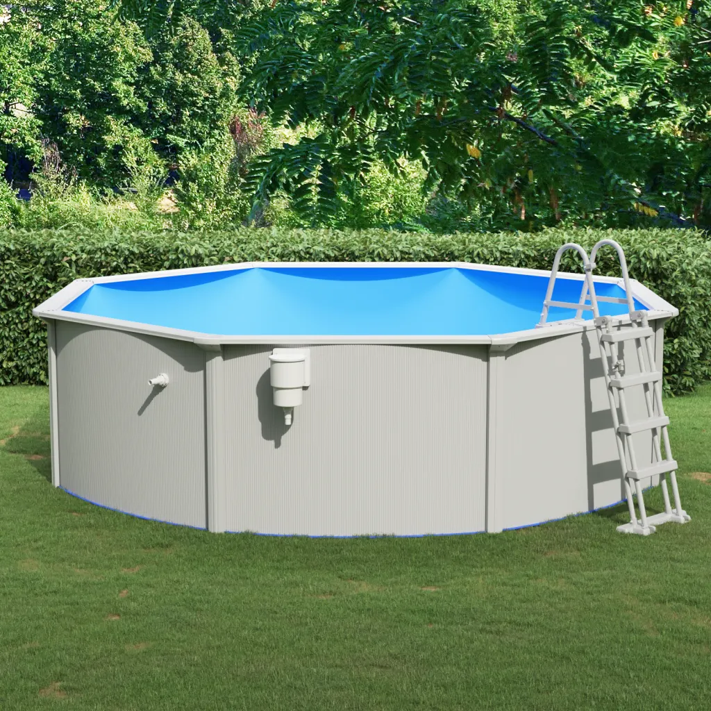 VidaXL Swimming Pool with Safety Ladder 460x120 cm