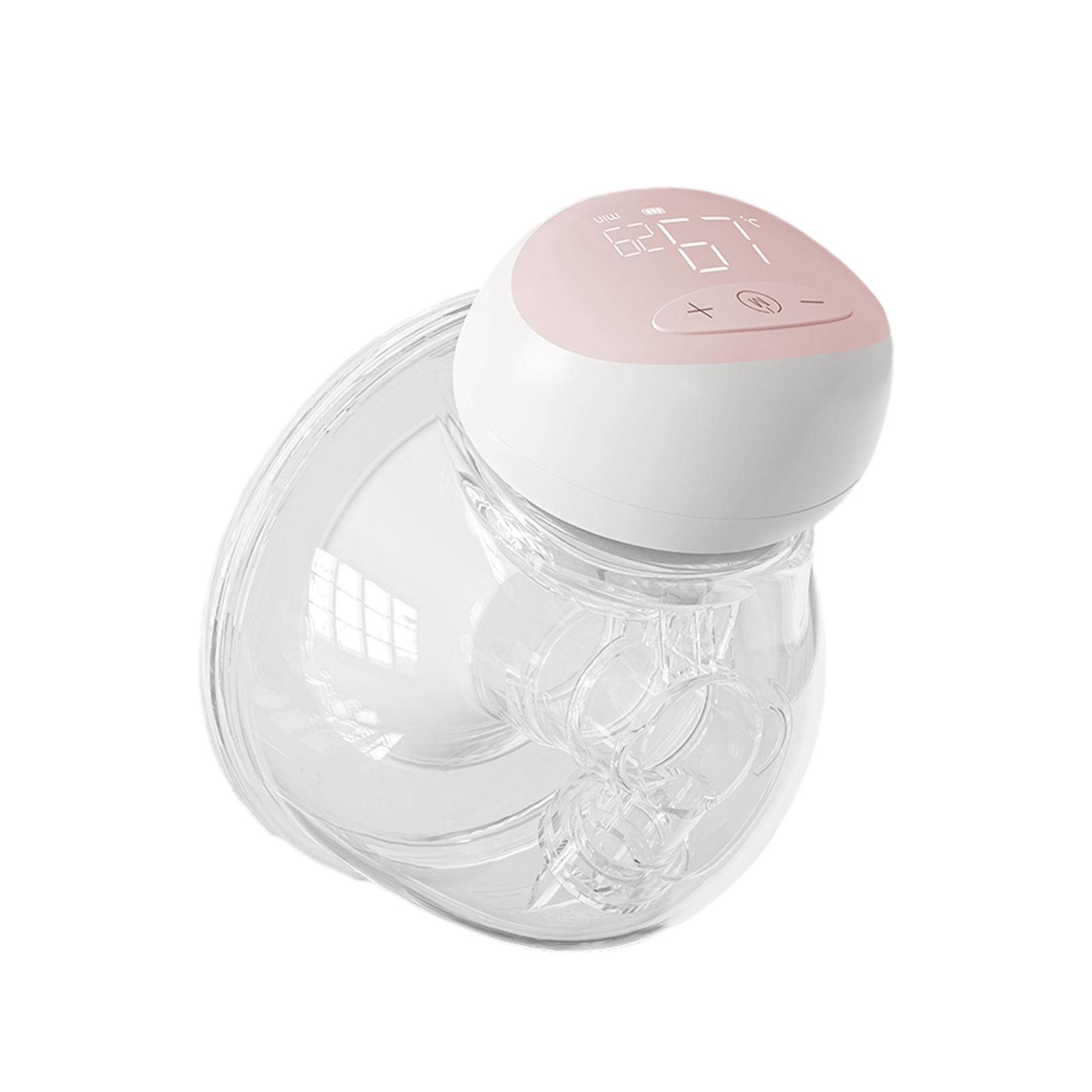 Neoglint BEBEBAO P7 Wearable Breast Pump Hands Free Electric Breast Pump for Breastfeeding 3 Modes 10 pink