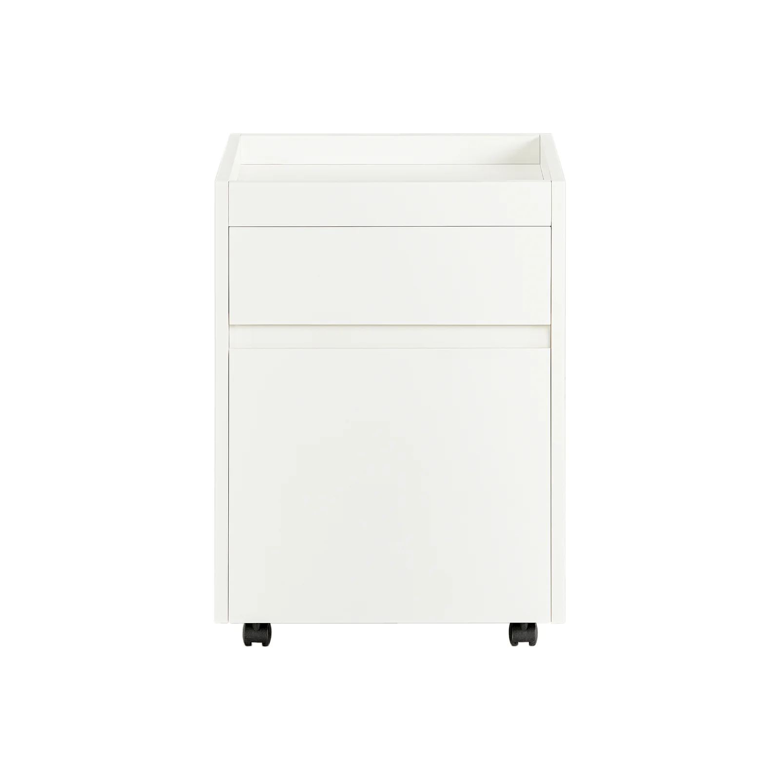 SOBUY Office Mobile File Cabinet with 2 Drawers - White