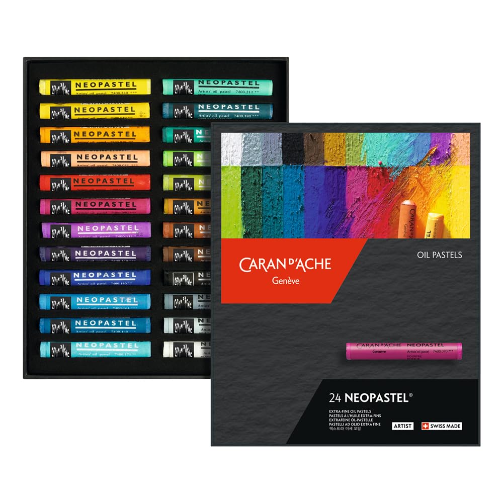Caran D&#39;Ache Caran d'Ache Neopastel Artists Quality Oil Pastels (Pack of 24)