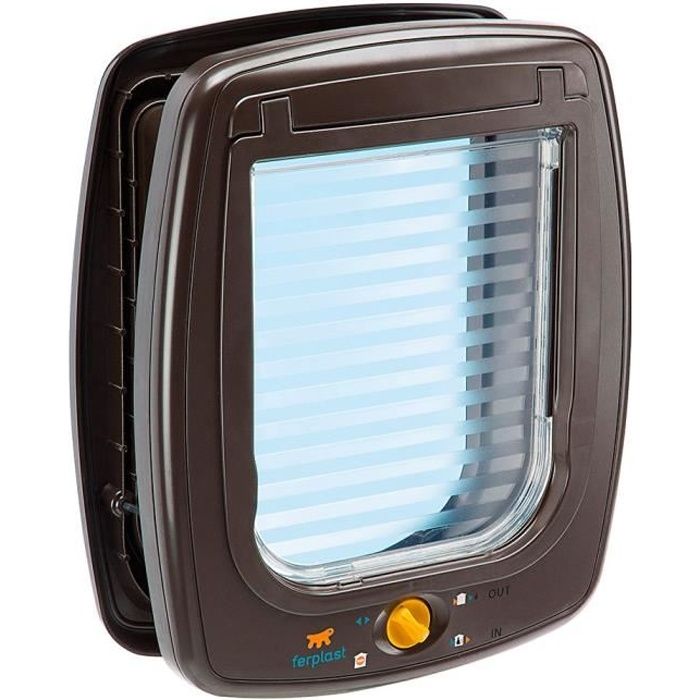 Ferplast Chatière plastique Swing - 26,2 x 10,2 x 31,2 cm - Marron - Pour grand chat et petit chien