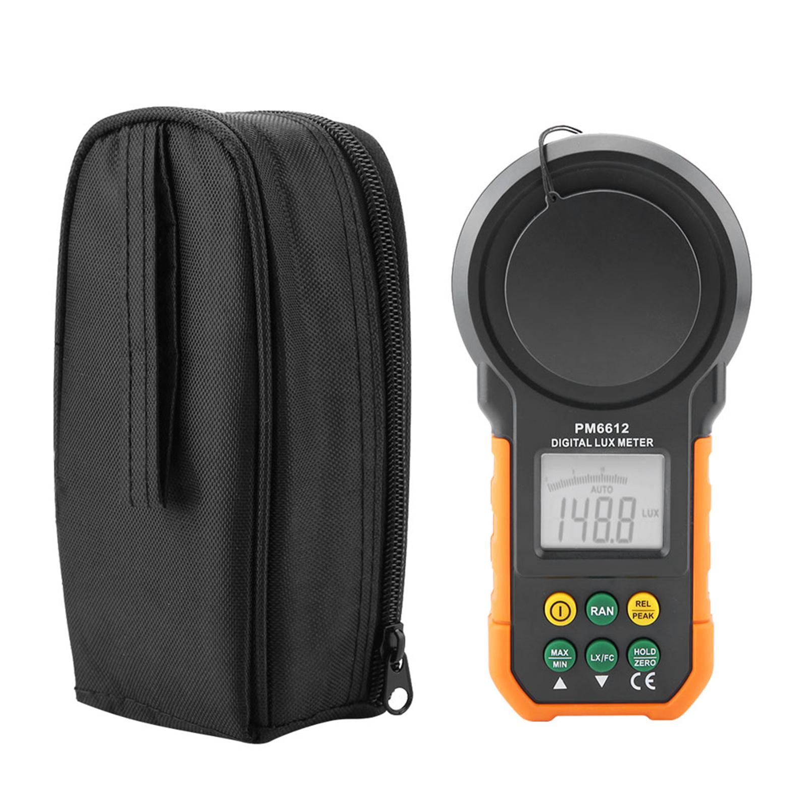 Koogeelife Peakmeter Pm6612 200,000lux High Precision Digital Light Meter Luxmeter