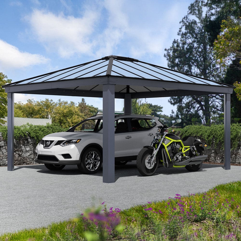 Palram - Canopia Palram Canopia Colorado Grey Double Carport 14 x 16ft