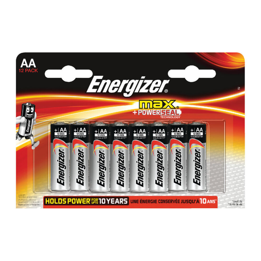 Energizer Max AA Batteries, 12 Pack