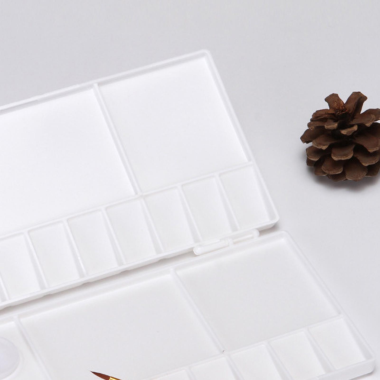 GoolRC Fold Out Palette White Reversible Plastics Elongated Watercolor Palette for Painter Student