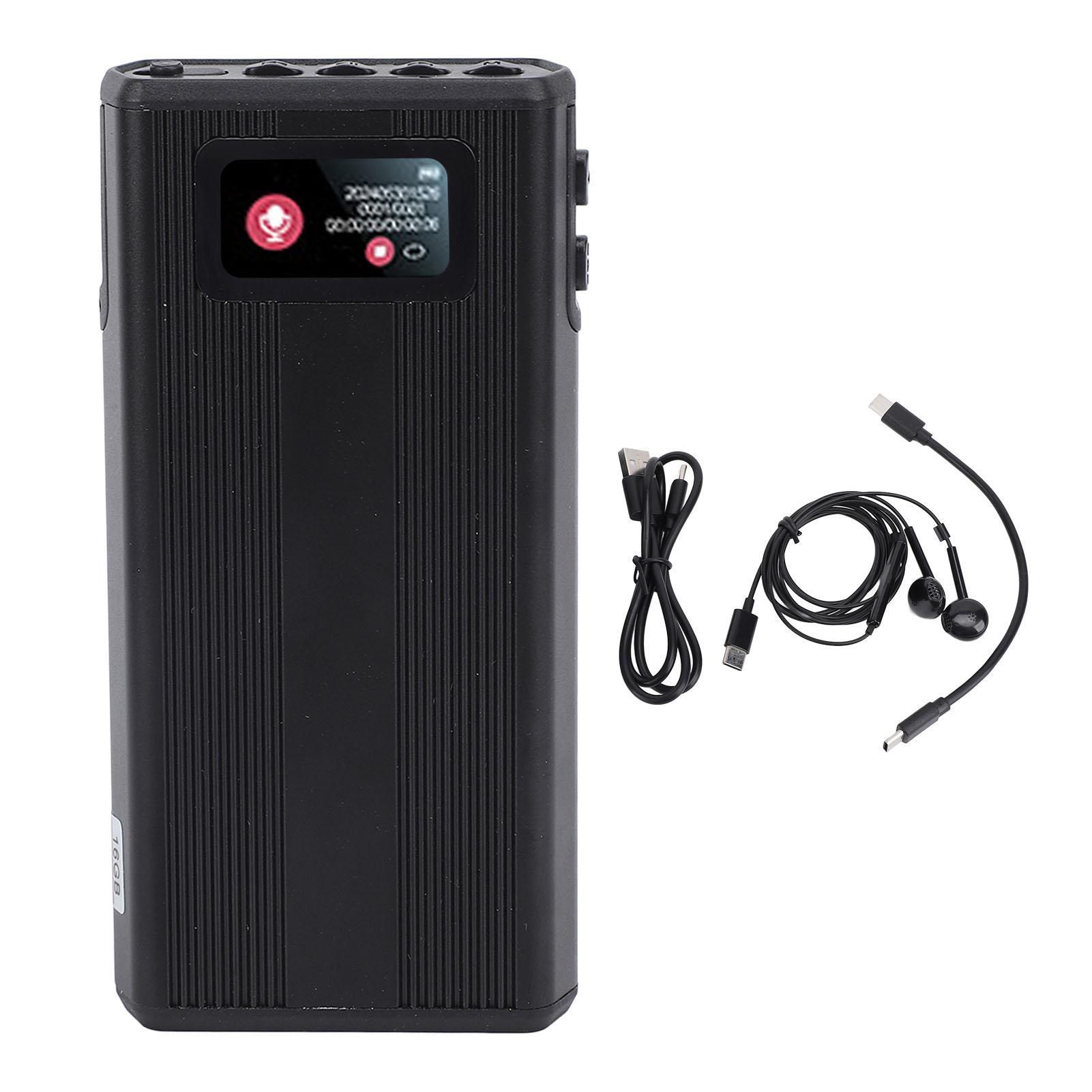 DIYelecs Digital Voice Recorder 16GB Professional HD Noise Reduction 4000mAh Magnetic 1536kbps Digital Voice