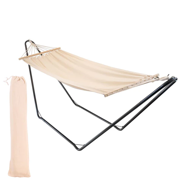 Harbour Housewares 2m Fabric Spreader Bar Hammock with Stand | By Harbour Housewares