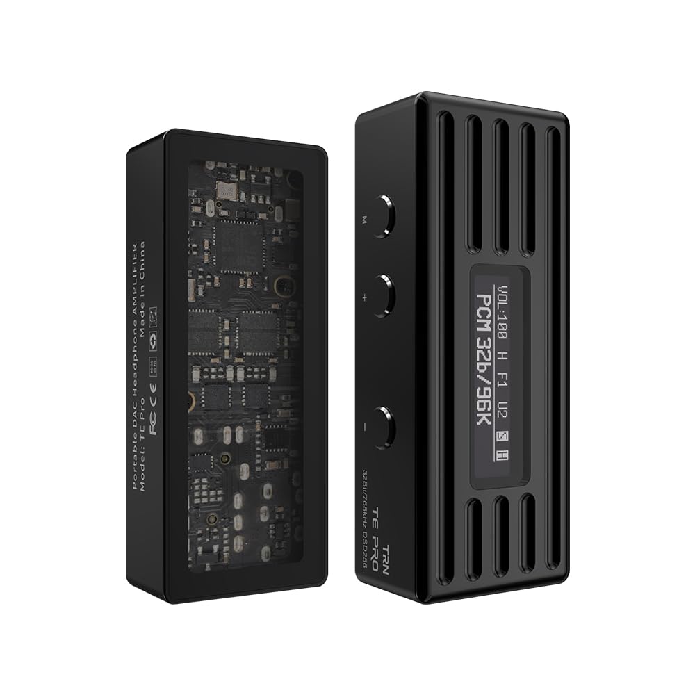 J-Tech Direct Form NIPPON TRN TE Pro Small Amplifier DAC Smartphone AMP Resolution DSD256 Chip CS43198 Earphone Amplifier Portable Headphone Amplifier Jack [High Compatible] black