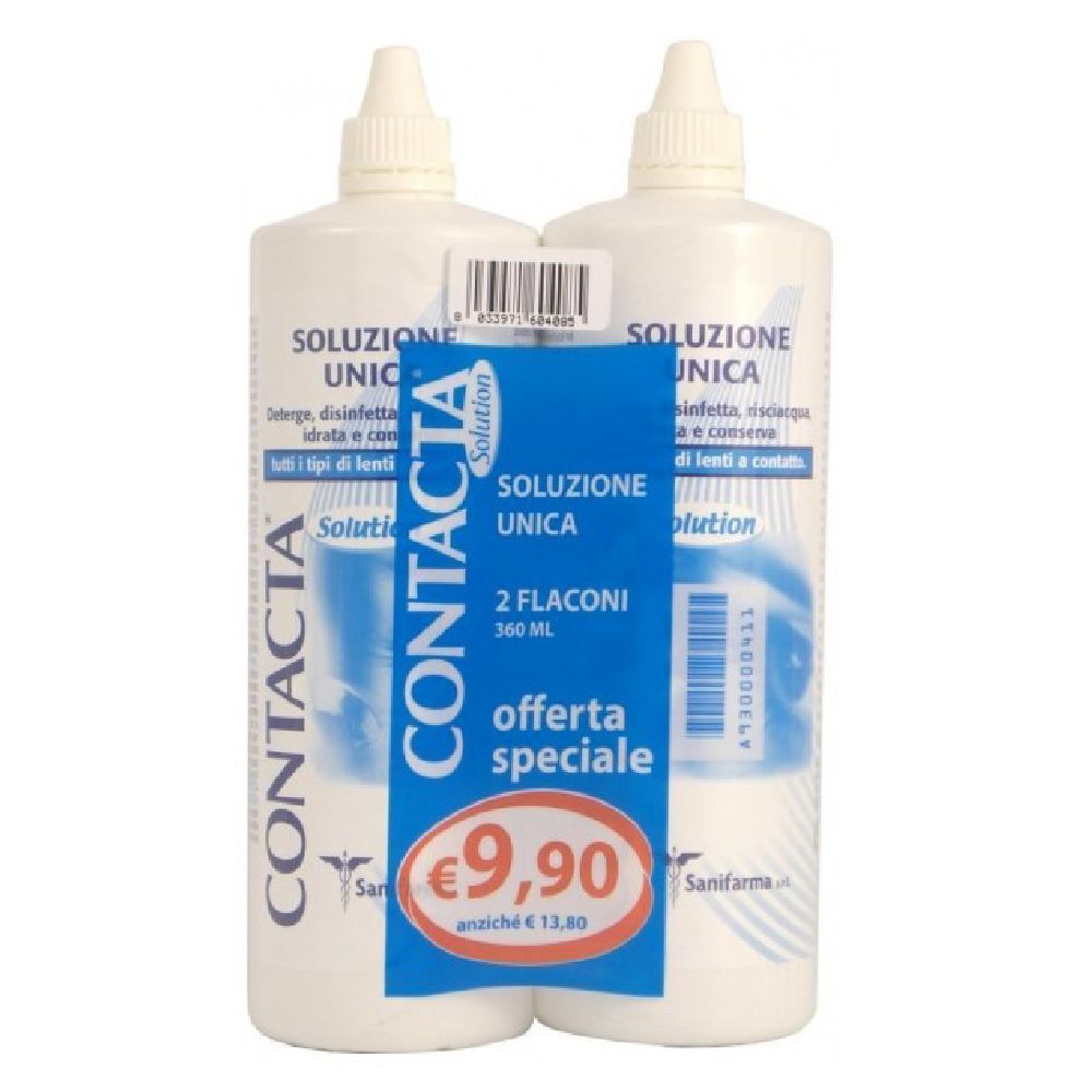 Sanifarma Srl Sanifarma Contacta soluzione unica 2 flaconi 360ml