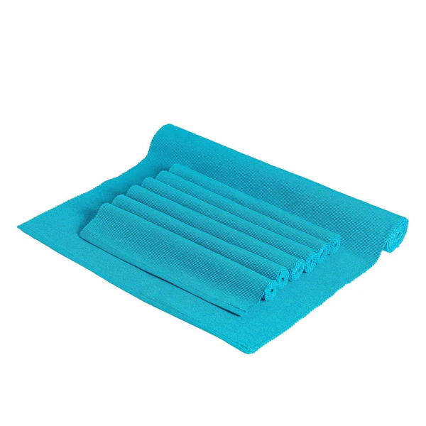 Ribbed Cotton Placemats with Table Runner