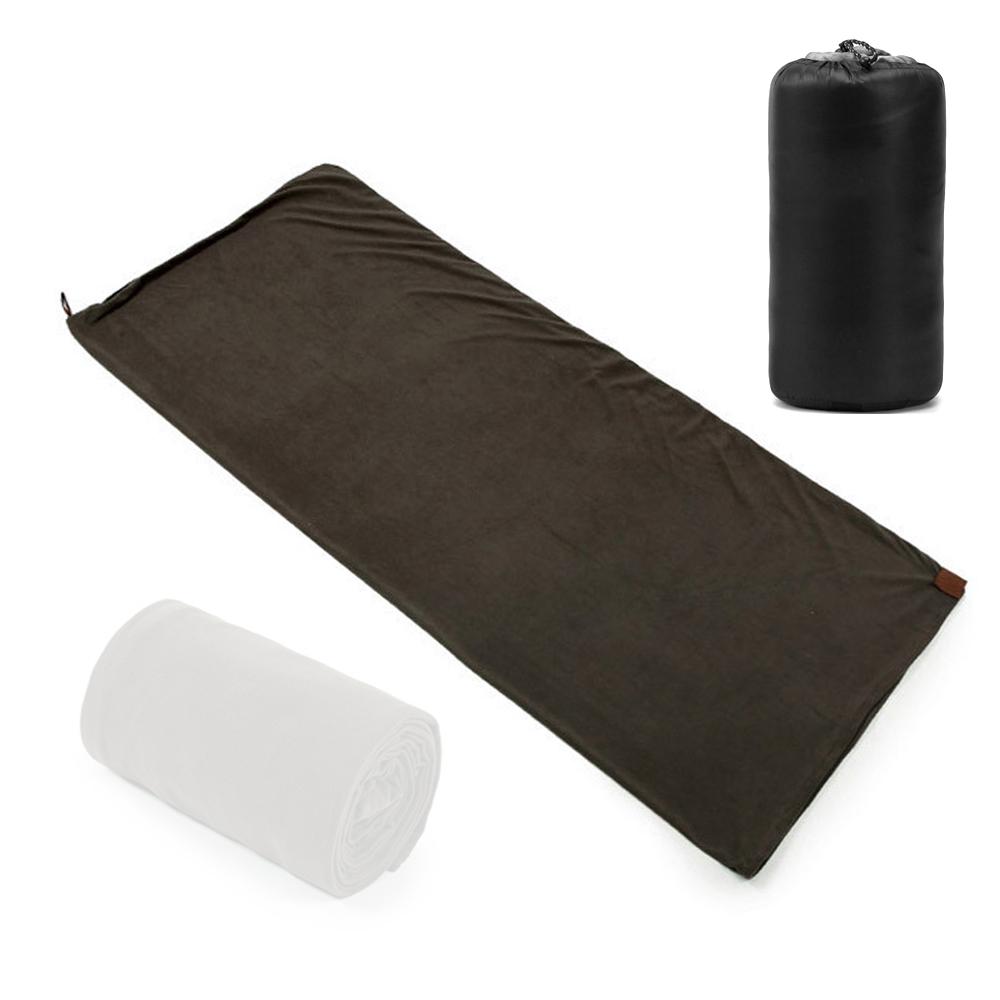 TOMTOP JMS Outdoor Sleeping Bags Portable Emergency Sleeping Bag Light-weight Fleece Sleeping Bag for Camping grey