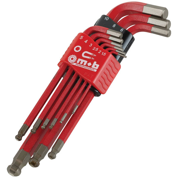Peddinghaus 9064020101 Allen Key Set 9-Part S2 Steel Non-Slip Magnet