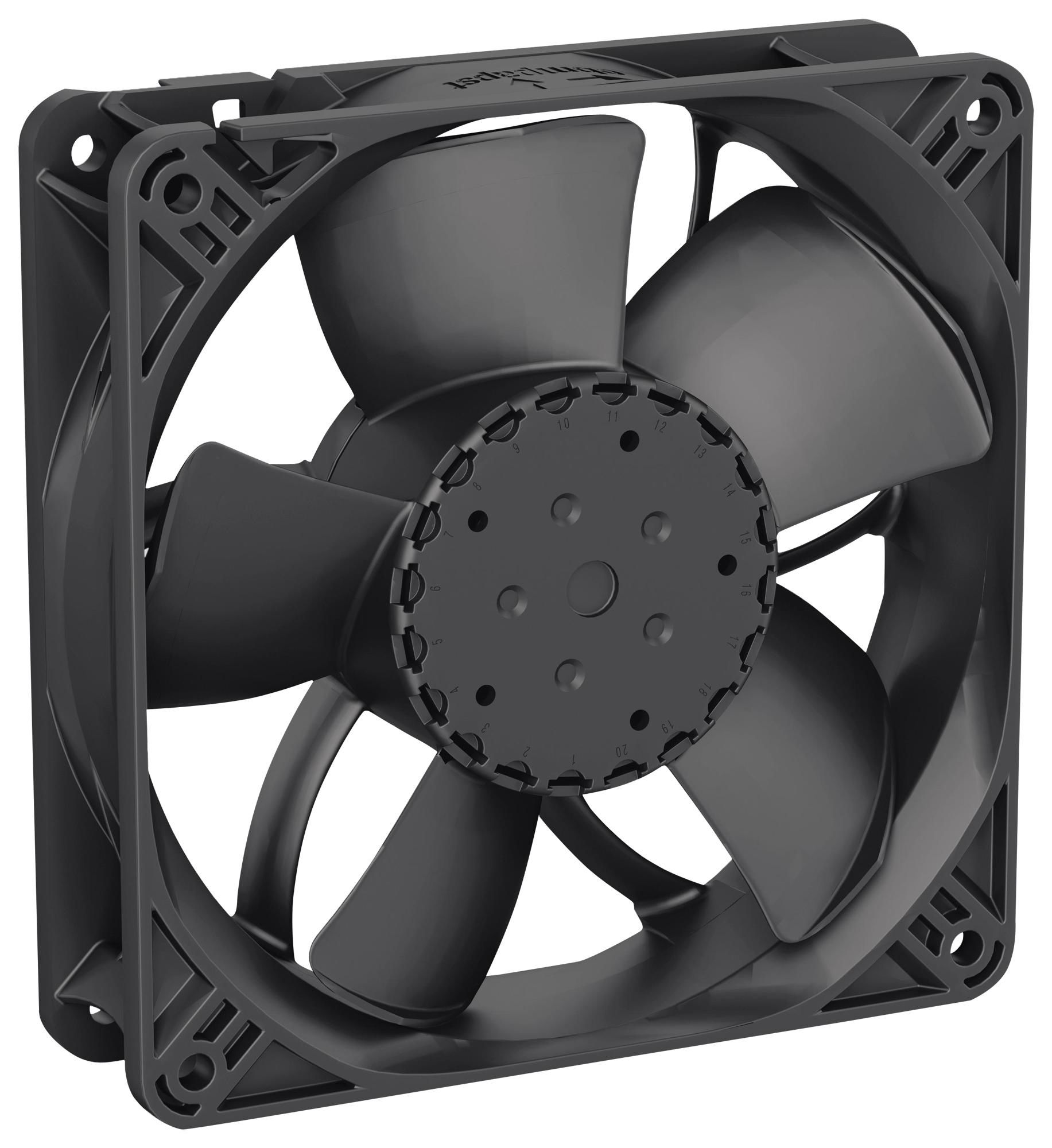 EBM-PAPST 4300 N - S-Panther Series Axial Fan, 24 V dc, DC Operation, 9.8W, IP20, 119 x 119 x 32mm