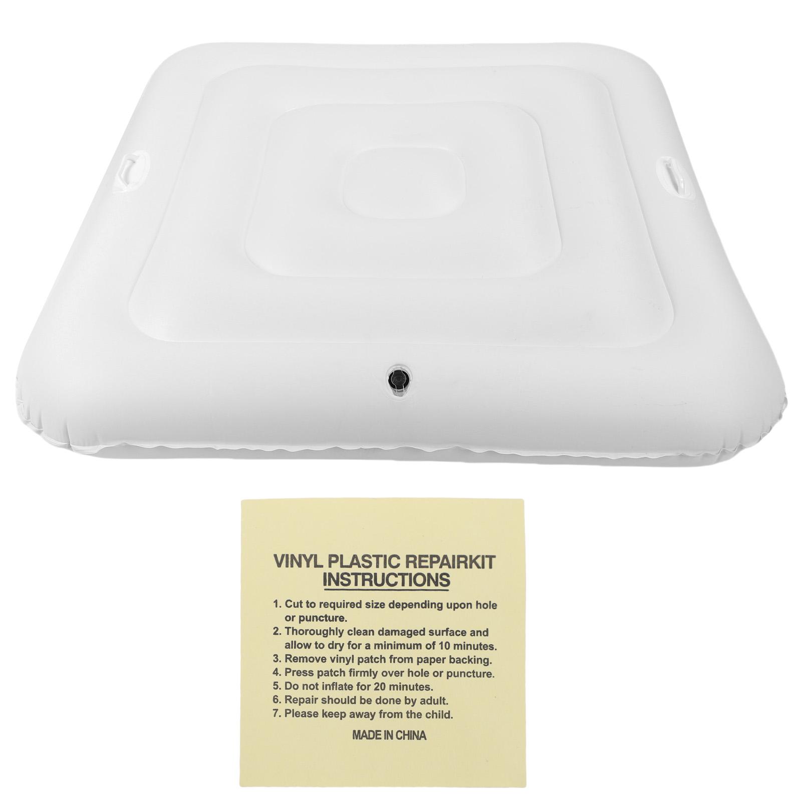 Health & Beauty PRODUCT 130cm Inflatable Swimming Pool Cover Outdoor Spa Pool Cover Dust Proof PVC Square Pool Protector