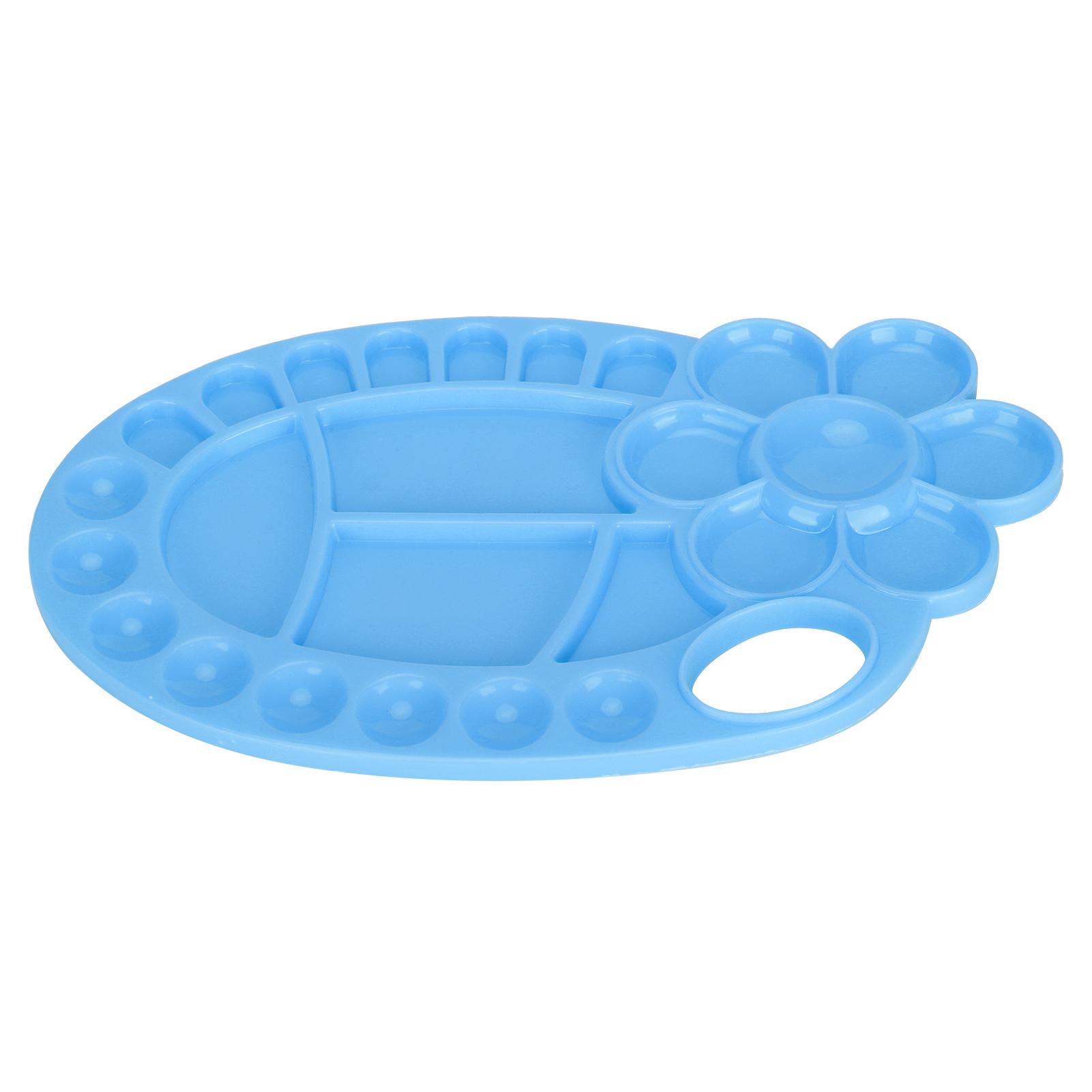 GoolRC Paint Tray Palettes Plastic Watercolor Painting Palette DIY Craft Paint SuppliesBlue blue