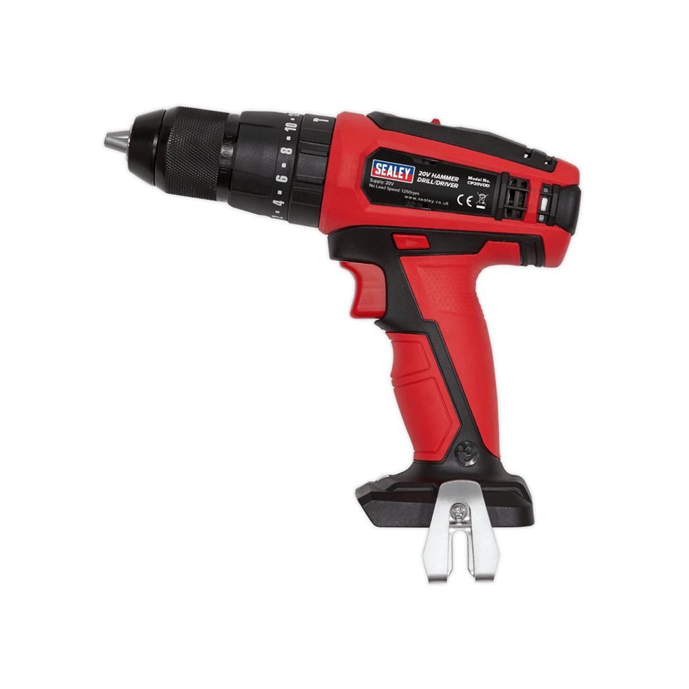 Sealey 20V 13mm Hammer Drill/Driver - Body Only